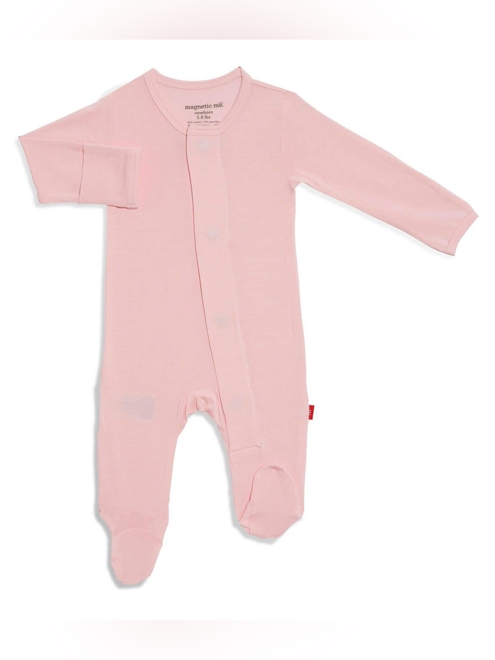 Magnetic Me Simply Pink Melange Organic
Cotton Magnetic Footie
